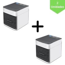 2 Mini Climatizador/umidificador portátil USB ou tomada purifica, umidifica e esfria 2 Mini Climatizador/umidificador portátil USB ou tomada purifica, umidifica e esfria