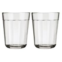 2 Mini Copos Americano Shot Cachaça 25ml Vidro Dose Nadir