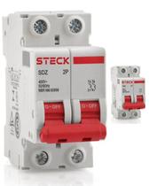 2 Mini Disjuntor Bipolar 16 Amperes Curva C 6kA Steck