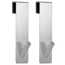 2 Mini Ganchos Inox 12,8cm Para Cozinha, Vidro E Banheiro 2 Mini Ganchos Inox 12,8cm Para Cozinha, Vidro E Banheiro