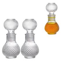 2 Mini Garrafa de Vidro Perfume Licor Decoração 50ml