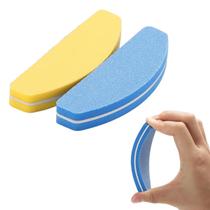 2 Mini Lixa Buffer Polir Unha Gel Acrílico 100/180 Banana Reta Lua