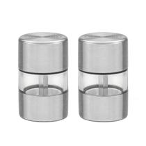 2 mini moedor de sal pimenta do reino aço inox Tramontina