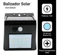 2 mini Refletor Balizador Solar 30w Sensor De Presença Externo - eletroemoda