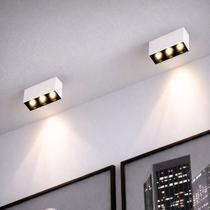 2 Mini Spot Led Downlight Triplo Branco E Preto Quarto Luz06
