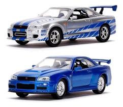2 Miniaturas Velozes E Furiosos Brian's Nissan Skyline Gt-r 2 Miniaturas Velozes E Furiosos Brian's Nissan Skyline Gt-r