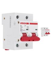 2 Minidisjuntor Bipolar 100 Amperes Curva C 10kA Steck 2 Minidisjuntor Bipolar 100 Amperes Curva C 10kA Steck