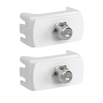 2 Módulo Soquete Coaxial Para Antena Tv Schneider Miluz - Branco