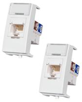 2 Módulo Tomada Informática Margirius RJ45 Cat5E Sleek