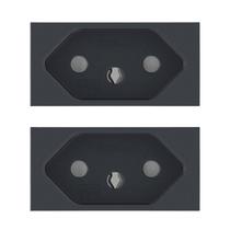 2 Módulo Tomada Schneider Orion 2p+t 250v 10a Grafite Preto 2 Módulo Tomada Schneider Orion 2p+t 250v 10a Grafite Preto