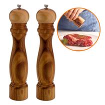 2 Moedor de Sal e Pimenta Especiarias 25cm Hercules Madeira Premium Base Aço inox Gourmet 2 Moedor de Sal e Pimenta Especiarias 25cm Hercules Madeira Premium Base Aço inox Gourmet
