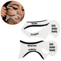 2 Moldes De Plástico Para Delinear Olhos Com 4 Peças