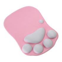 2 Mousepad Ergonômico Apoio Patinha 3D Gato Cachorro Rosa
