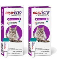 2 MSD Bravecto Gatos Transdermal Gato - Violeta - 0 - 6.25 kg - 12.5 kg
