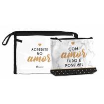 2 necessaire - com amor tudo e possivel - Brasfoot