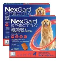 2 Nexgard Spectra 30,1 A 60kg Pulga Carrapato Sarna Vermes