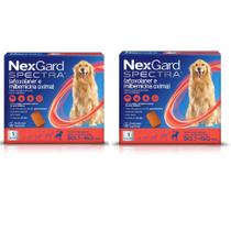 2 Nexgard Spectra Antipulgas Cães 30,1 a 60kg 1 Tablete