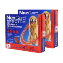 2 Nexgard Spectra Para Cães 30,1 A 60kg Antipulgas 6 tbl