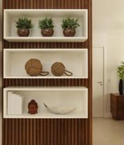 2 Nicho Decorativo Grande Sala Quarto Escritório com Fundo