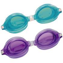 2 Oculos de Natacao Infantil Fashion 1 Verde e 1 Roxo Mor