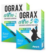 2 Ograx Artro 5 Suplemento Alimentar Para Gato E Cão Até 5kg
