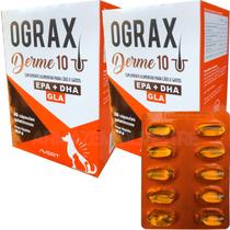 2 Ograx Derme 10 Suplemento Alimentar Epa+dha Gla 60 Cápsulas Cães Gatos Avert