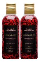 2 Óleo Corporal Para Banho e Massagem Sensualize Sofisticatto 120ML
