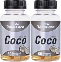 2 Óleo De Côco Extra Virgem 60 Cáps 1000mg Emagreça