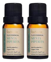 2 Óleo Essencial De Menta Piperita Hortelã Pimenta 10ml Via Aroma Respira Bem