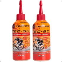 2 Óleo Lubrificante Tectire Tec-50 Bio Cera Bike - 120ml