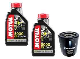 2 Oleo Motul 5000 20w50 Filtro Tecfil Psl637 Harley Davidson