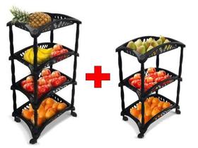 2 Organizador Fruteira 3 E 4 Andar Material Limpeza Cozinha 2 Organizador Fruteira 3 E 4 Andar Material Limpeza Cozinha