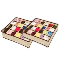 2 Organizador Porta Calcinha Cueca Meia Gaveta Divisórias