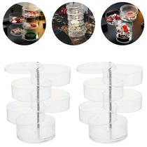 2 Organizador Redondo Giratório 5 Camadas Cosmeticos Maquiagem