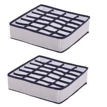 2 Organizadores Caixa Gaveta Roupas Intimas 24 Divisórias