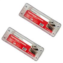 2 Organizadores Modular M Empilhável 23x8,8x5,5 Transparente