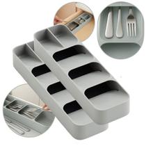 2 Organizadores Porta Talher Com 5 Divisórias Separador