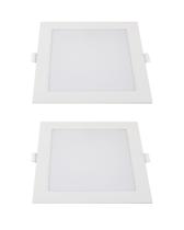 2 Ourolux Painel LED Quadrada 18W 2700K Embutir 2 Ourolux Painel LED Quadrada 18W 2700K Embutir