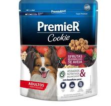 2 Pacotes de Biscoito Premier Pet Cookie Frutas Vermelhas e Aveia para Cães Adultos