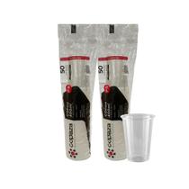 2 Pacotes de Copo 400ml Liso Translúcido Strong ABNT 2002 Copaza com 50 unidades
