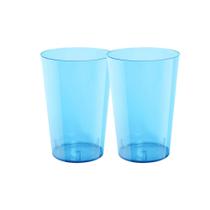 2 Pacotes de Copo Acrílico de 300ml Azul Neon Cropac com 10 unidades - Ideal para o seu evento