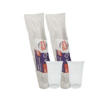 2 Pacotes de Copo de 400ml PP Transparente Liso Ultra Copos Replast com 50 unidades