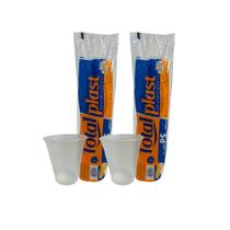 2 Pacotes de Copo de 400ml Transparente PS Totalplast com 50 unidades