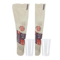 2 Pacotes de Copo de 500ml Transparente Liso PP Ultra com 50 unidades