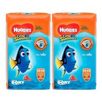 2 Pacotes de Fralda Descartavel Huggies Little Swimmers Praia e Piscina Tamanho M com 11 Unidades