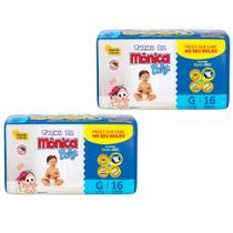 2 Pacotes de Fralda " G " Turma da Monica Baby - Proteção Dia e Noite
