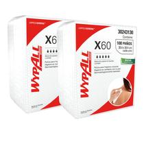 2 Pacotes Pano Wypall Higiene Corporal X60 100un Banho Leito