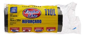 2 Pacotes Saco Para Lixo Reforçado Preto 110 Litros 25unid 2 Pacotes Saco Para Lixo Reforçado Preto 110 Litros 25unid