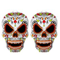 2 Painéis Caveira Mexicana 50cm Decorar Dia Bruxas Halloween