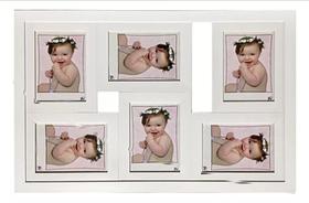 2 Painel Multifotos Para 6 Fotos 10x15 A6 Moldura Branca